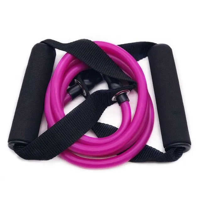 120cm Elastic Resistance Bands Yoga Pull Rope Fitness Workout Sports Bands Yoga Rubber Tensile Pull Rope Expander Gum elastica S