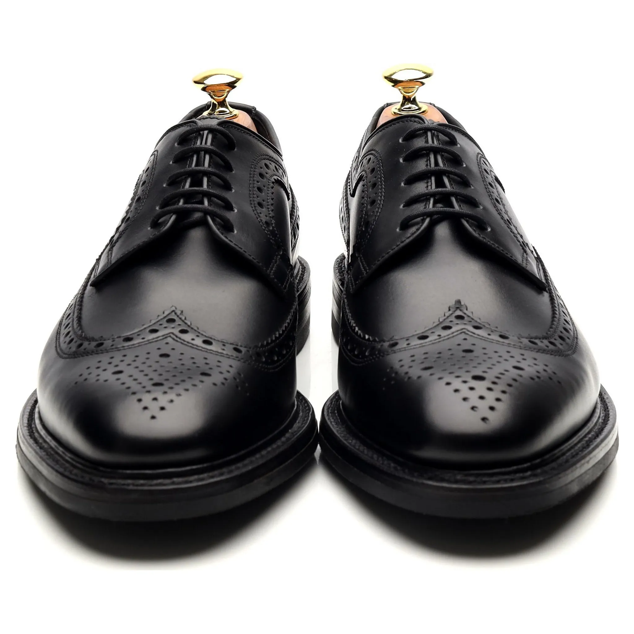 1880 Legacy 'Birkdale' Black Leather Derby Brogues UK 8.5 F