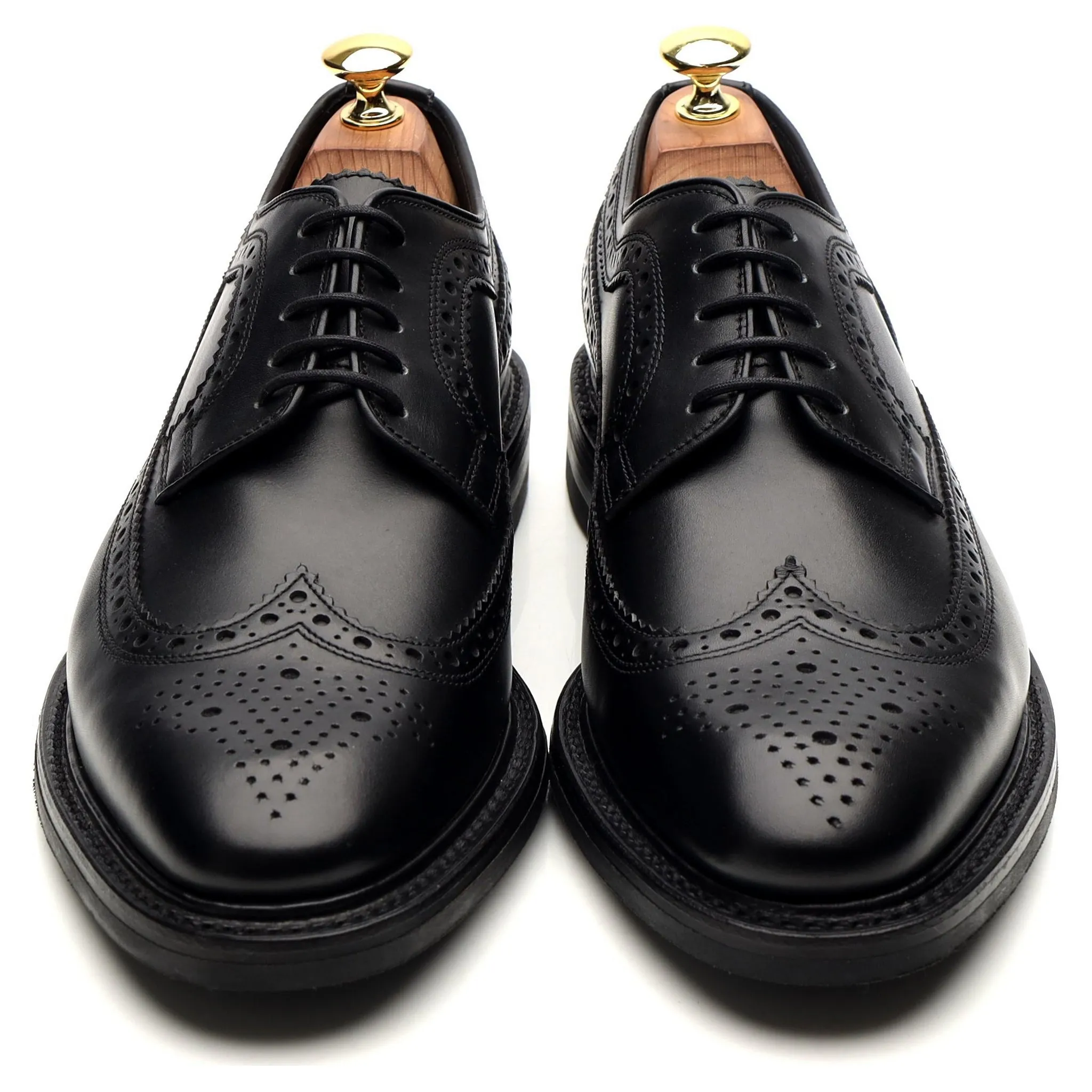 1880 Legacy 'Birkdale' Black Leather Derby Brogues UK 8.5 F