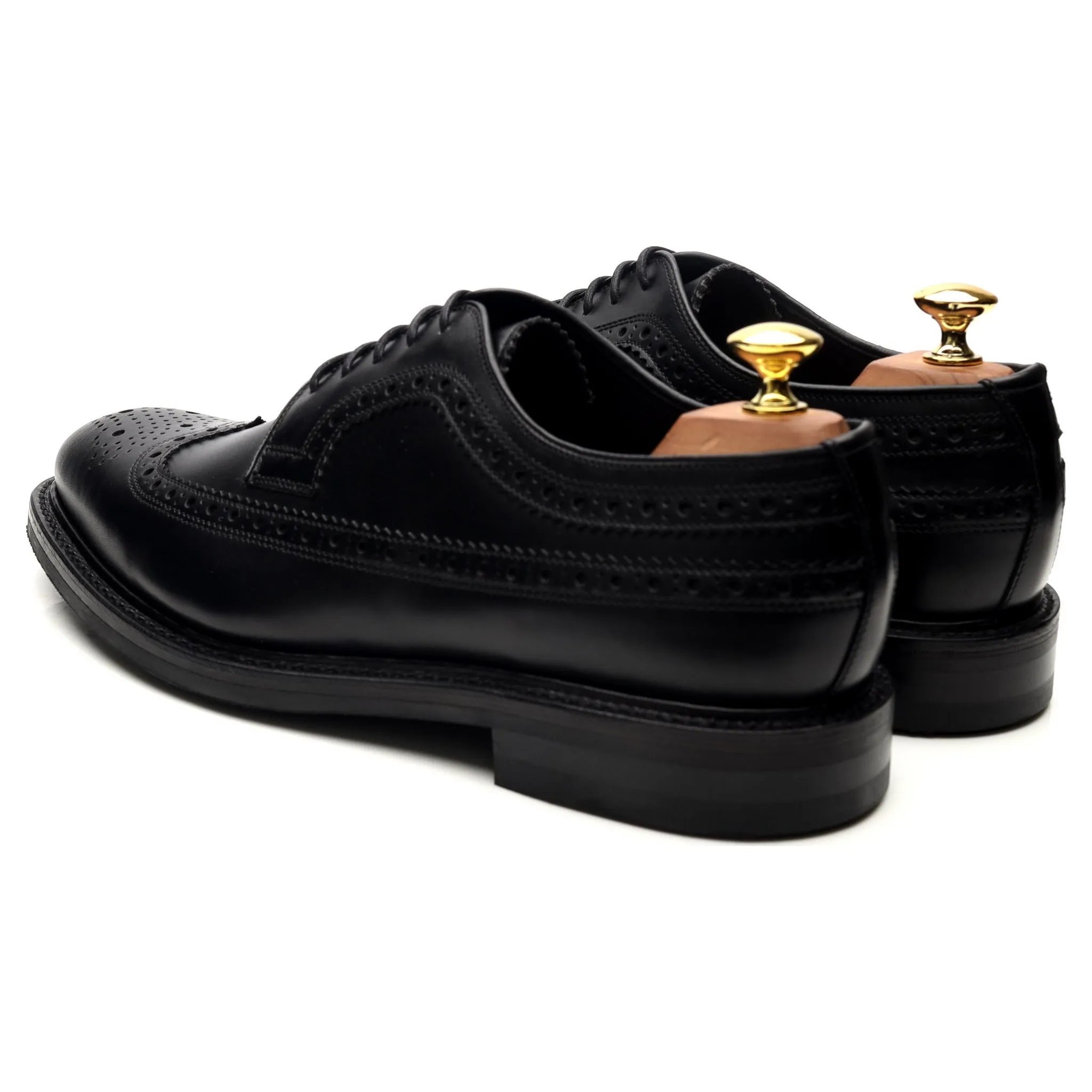 1880 Legacy 'Birkdale' Black Leather Derby Brogues UK 8.5 F