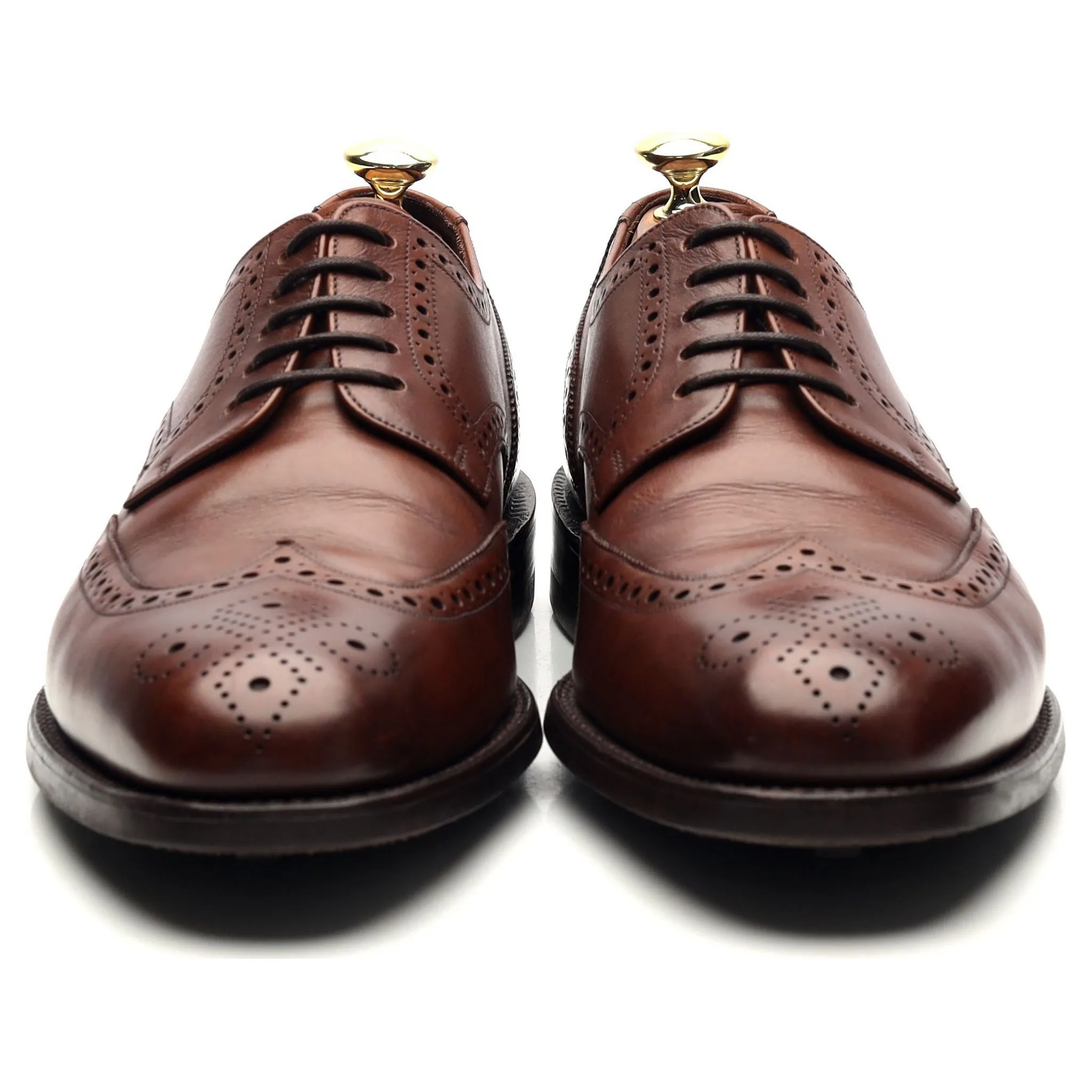 1880 'Wembley' Brown Leather Derby Brogues UK 7 G