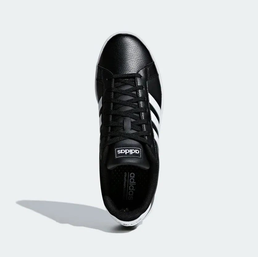 Adidas Grand Court Shoes Black White F36393