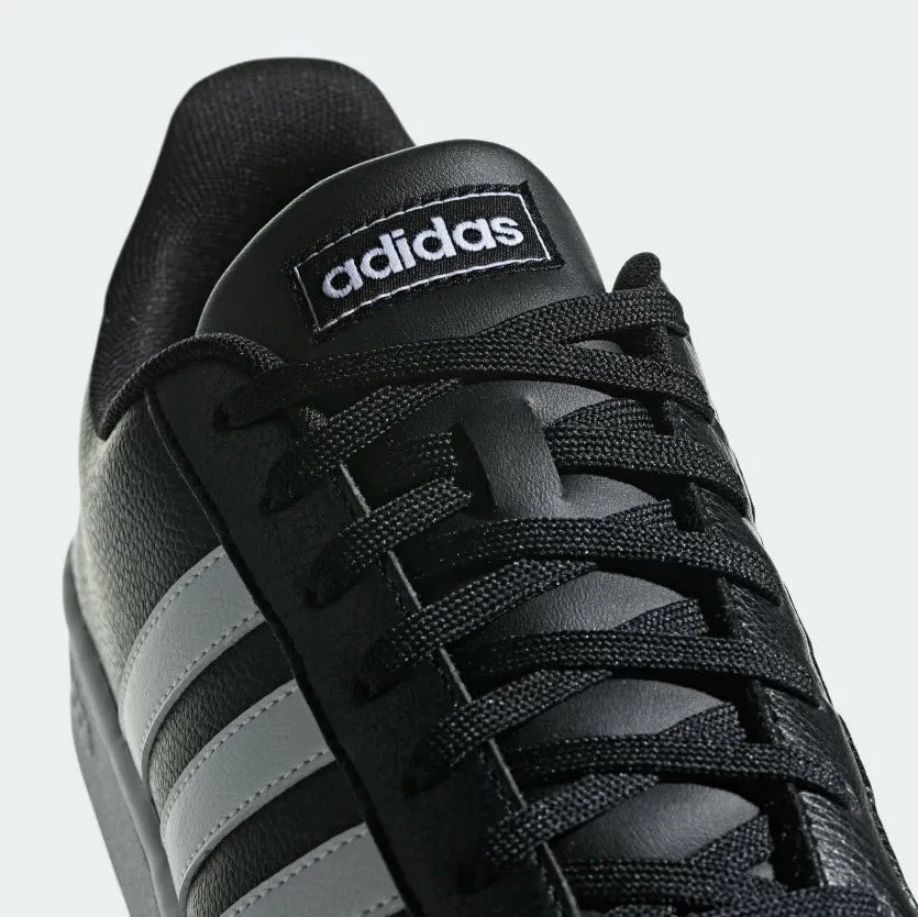 Adidas Grand Court Shoes Black White F36393