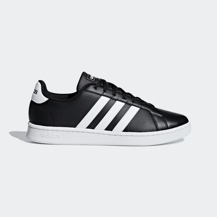 Adidas Grand Court Shoes Black White F36393