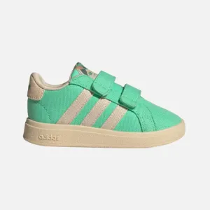 Adidas Grand Court x Disney Grogu Kids Unisex Shoes (0-3Year) -Green Glow/Sand Strata