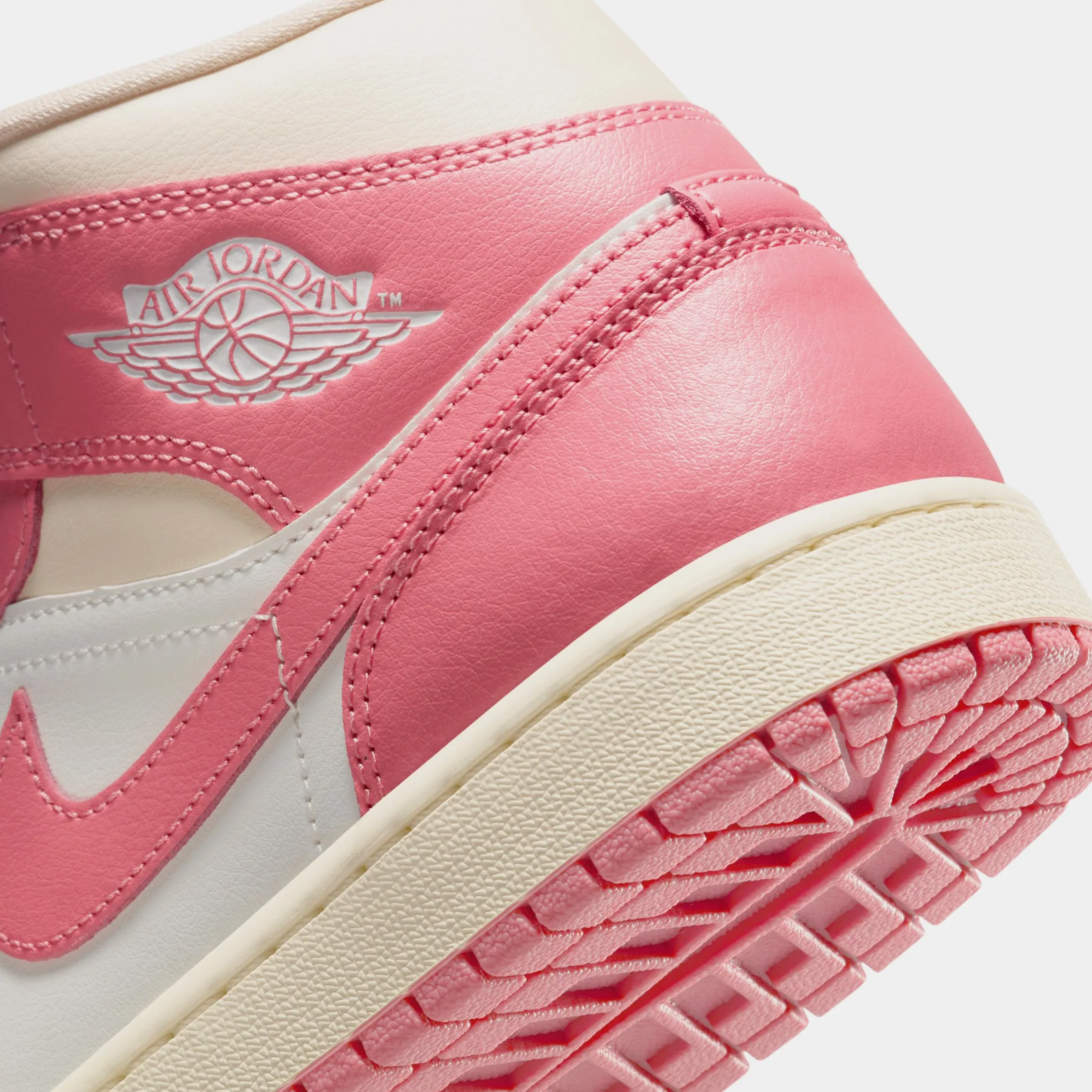 Air Jordan 1 Mid Womens Lifestyle Shoes (Sail/Guava Ice/Muslin/Pink Salt)