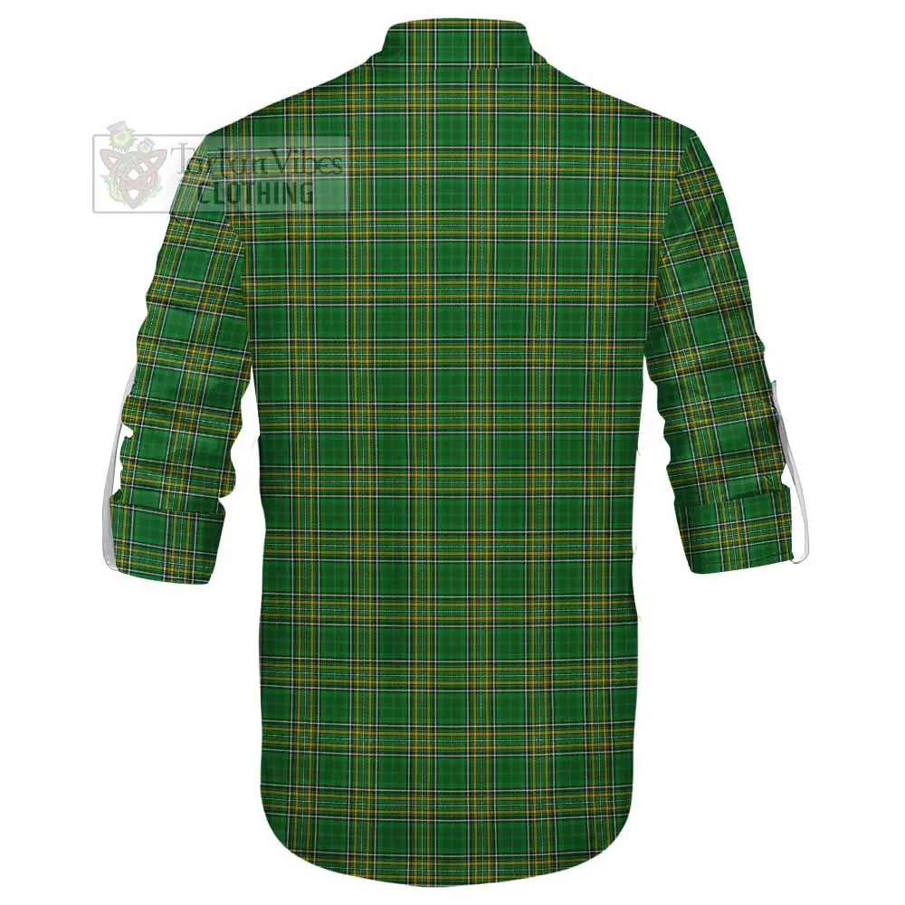 Aland Irish Clan Tartan Ghillie Kilt Shirt with Coat of Arms