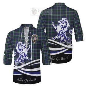 Allardice Tartan Ghillie Kilt Shirt with Alba Gu Brath Regal Lion Emblem