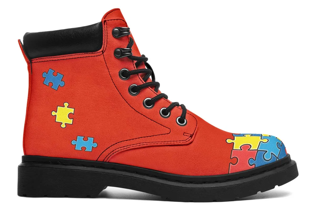 Autism Awareness Puzzle Classic Vibe Boots