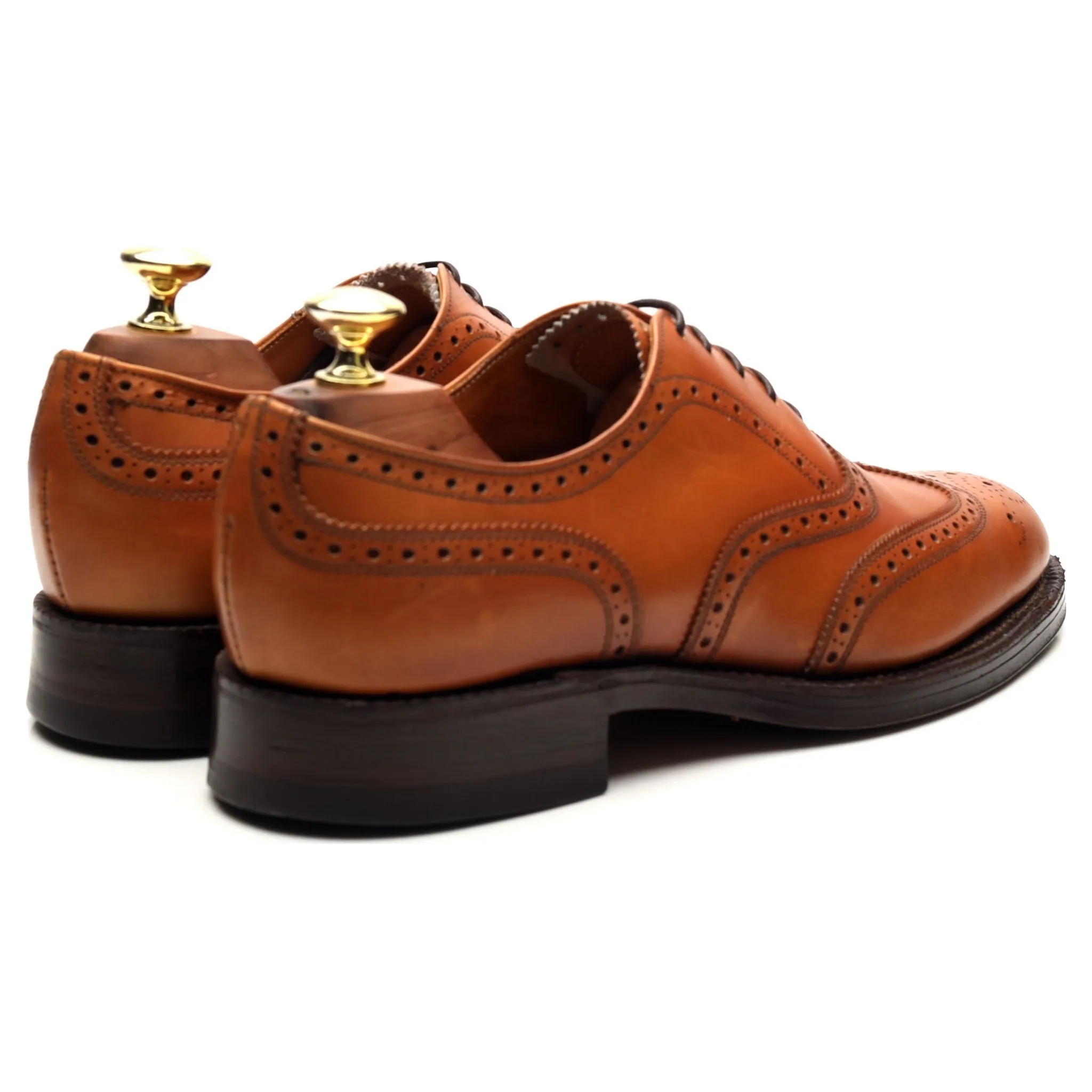 'Avon' Tan Brown Leather Oxford Brogues UK 7 G