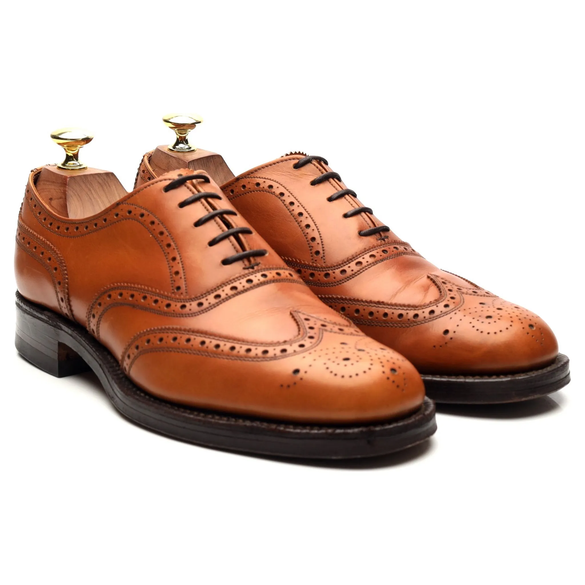 'Avon' Tan Brown Leather Oxford Brogues UK 7 G