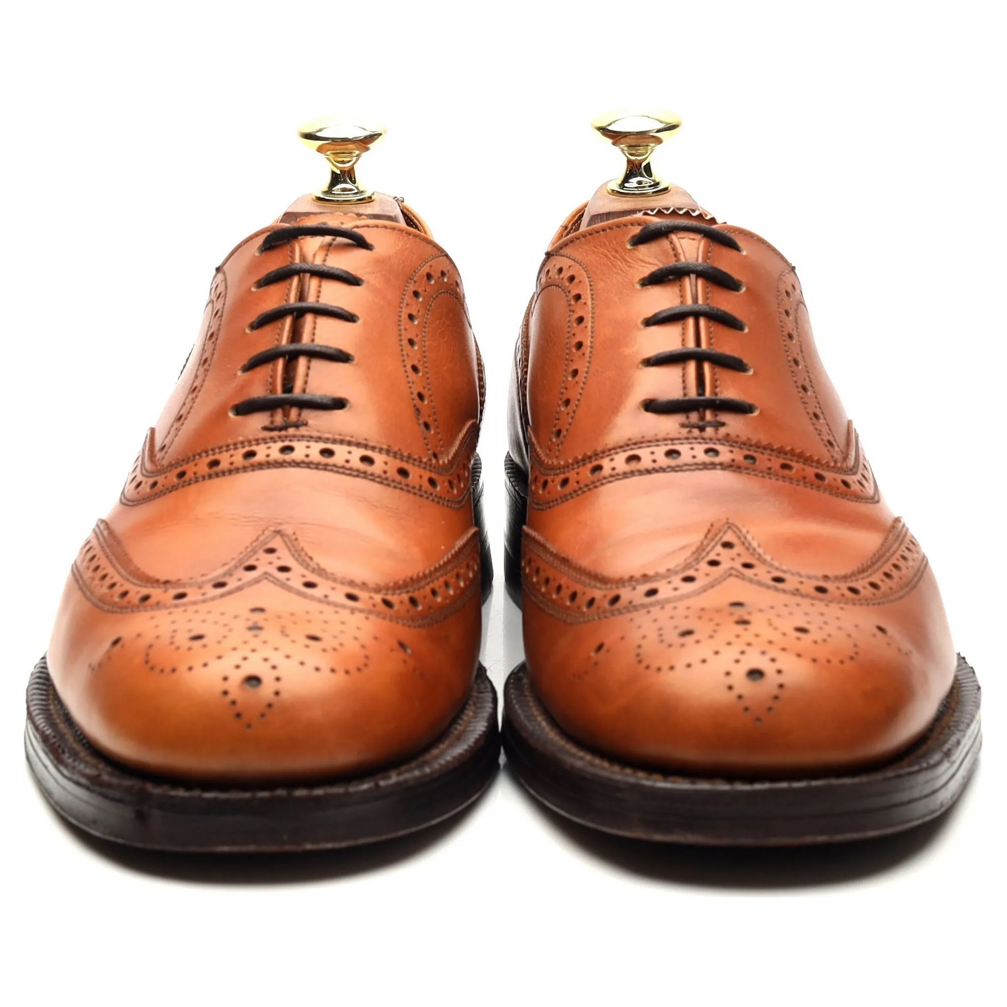 'Avon' Tan Brown Leather Oxford Brogues UK 7 G