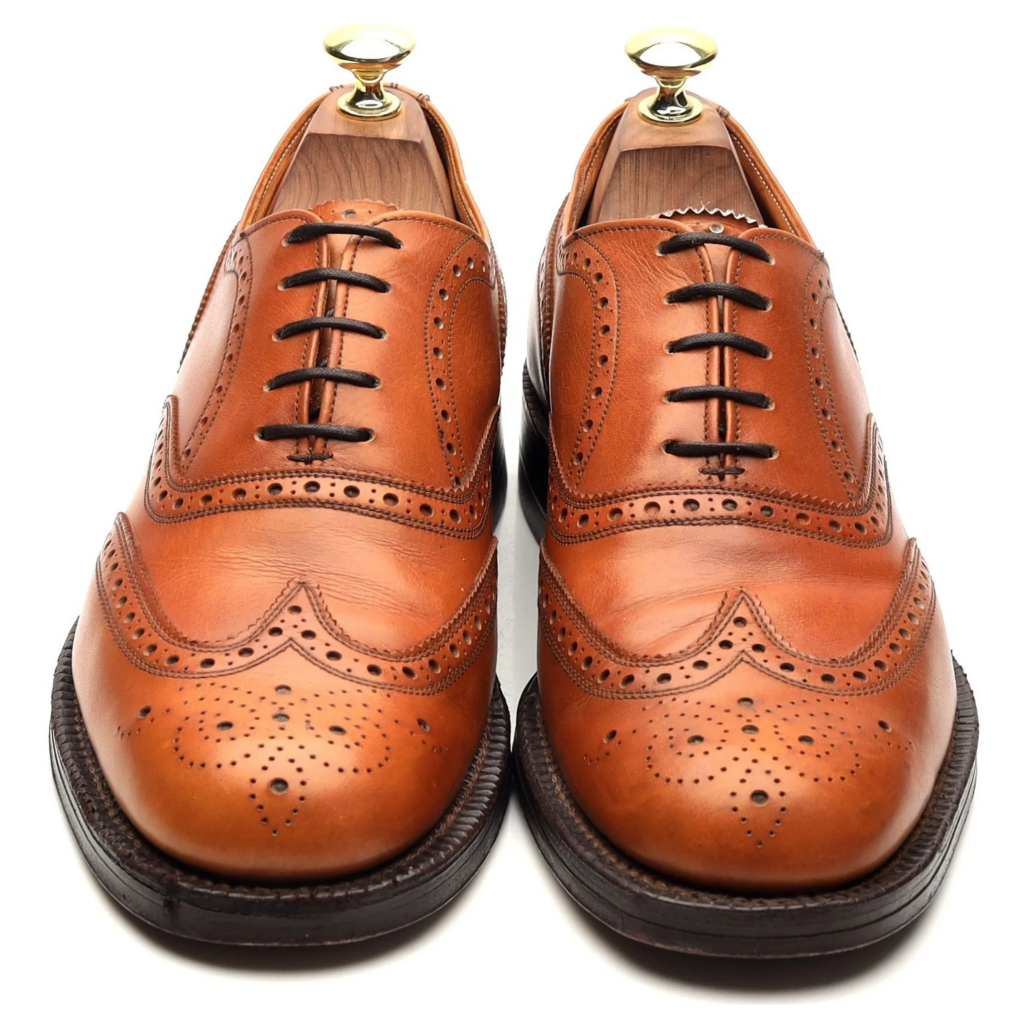 'Avon' Tan Brown Leather Oxford Brogues UK 7 G