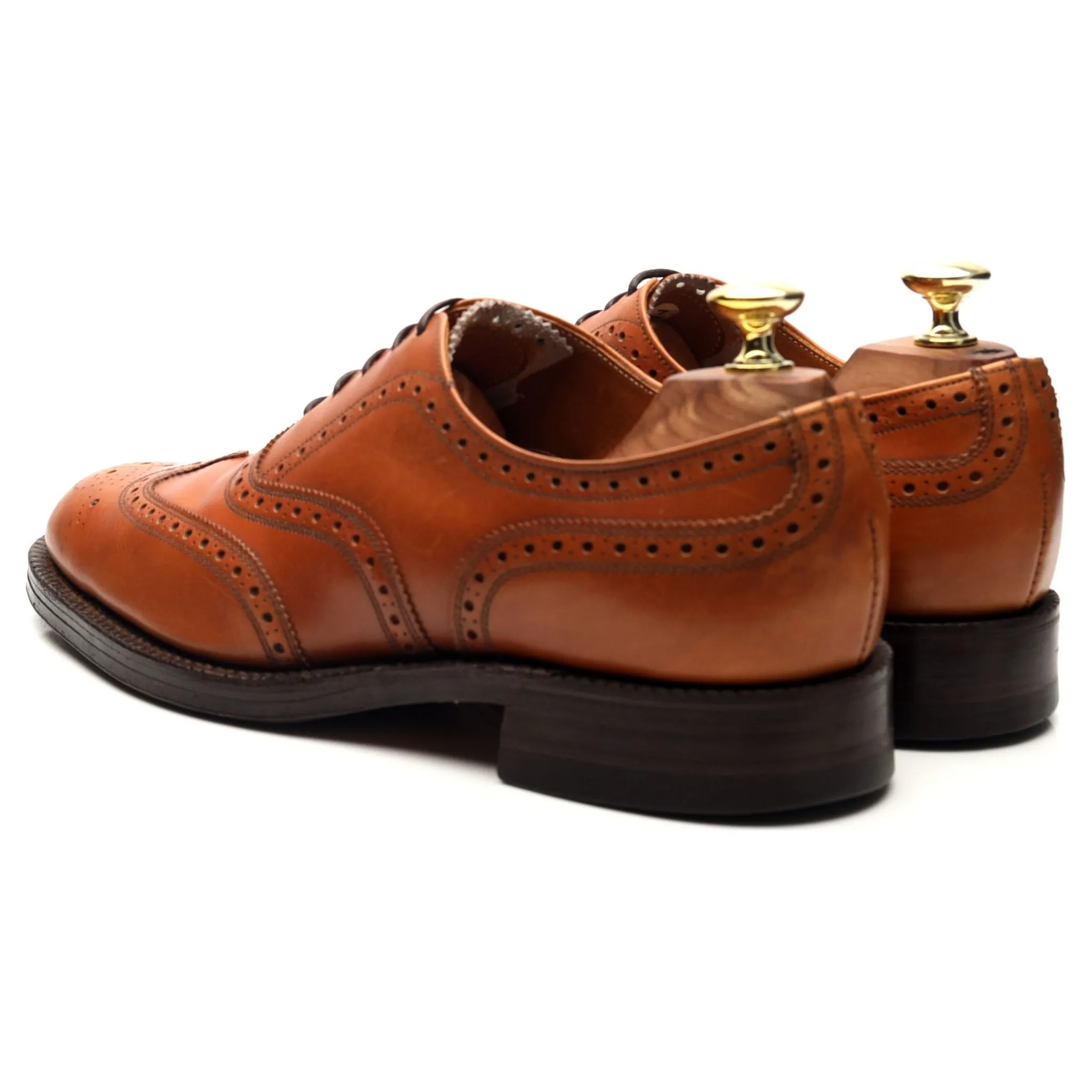 'Avon' Tan Brown Leather Oxford Brogues UK 7 G