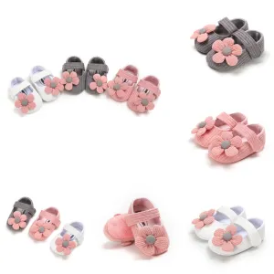 Baby First Walkers Clothing Kids Infant Newborn Baby Boy Girl Unisex Soft Sole Crib Shoes Flower Cotton Prewalker Shoes.