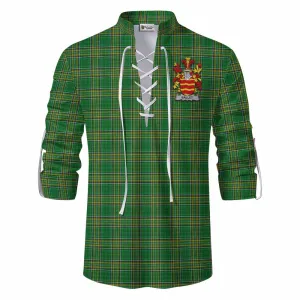 Ballet Irish Clan Tartan Ghillie Kilt Shirt with Coat of Arms