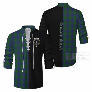 Barclay Tartan Ghillie Kilt Shirt with Family Crest and Half Of Me Style