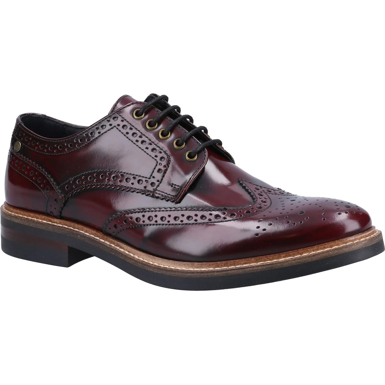 Base London Woburn Leather Men's Bordo Brogues Shoes