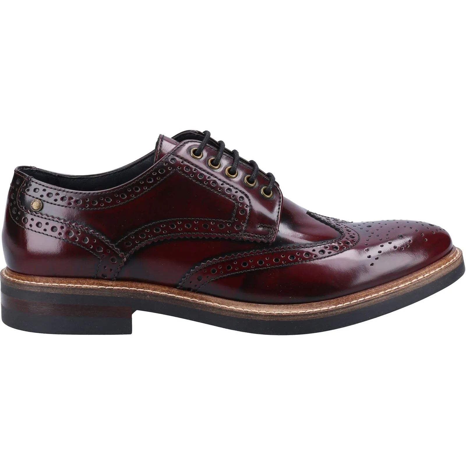 Base London Woburn Leather Men's Bordo Brogues Shoes