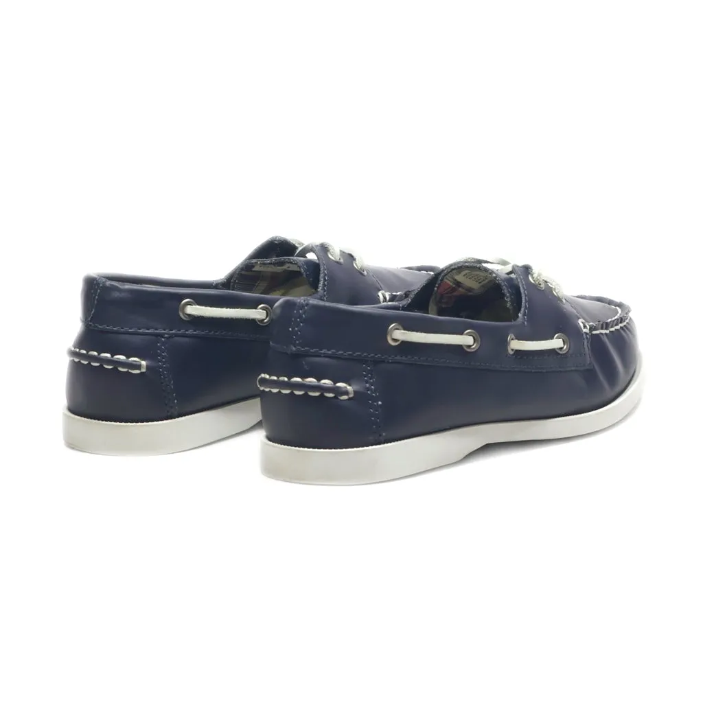 Bass Moccasins Leather Blue Colour For Women