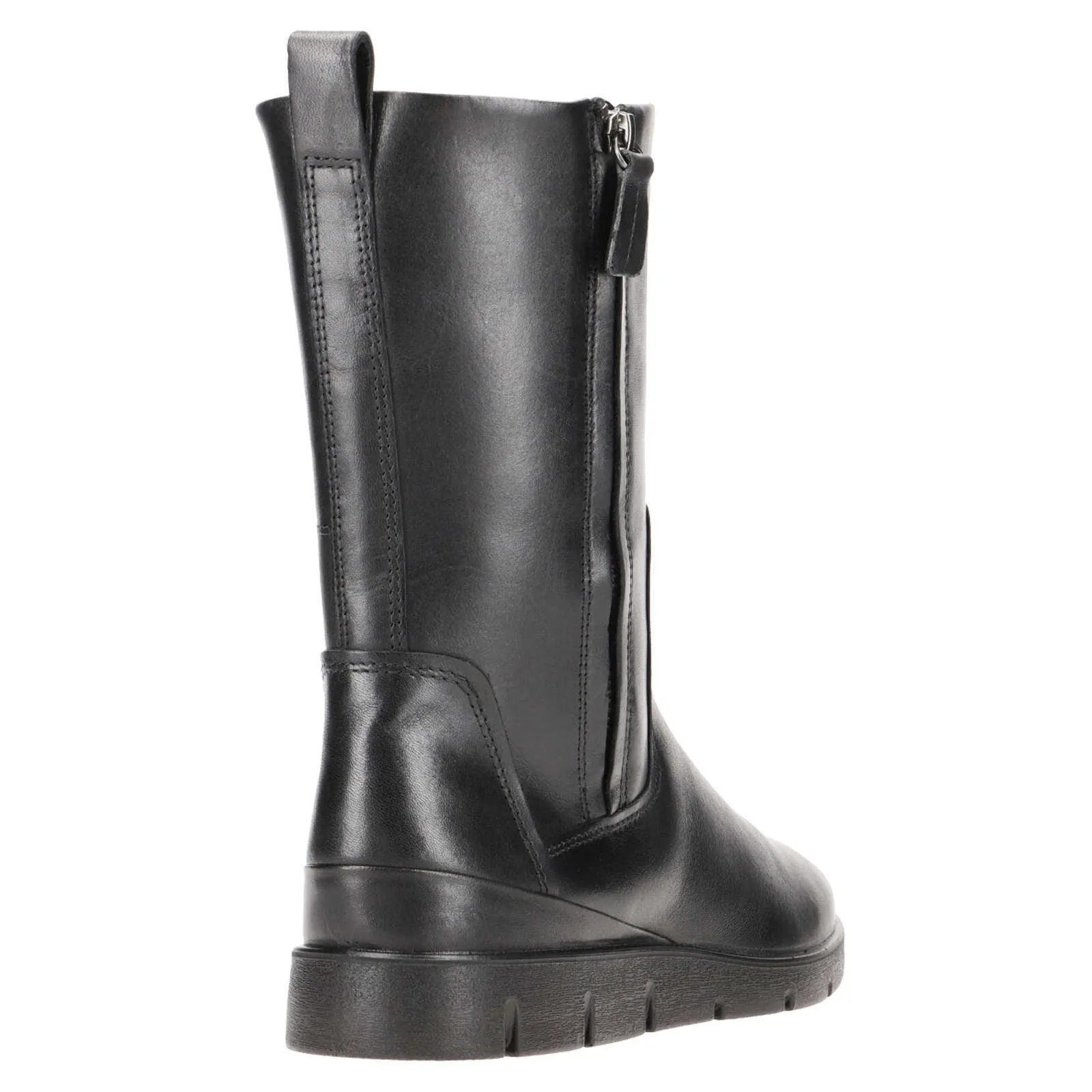 Bella Smooth Full Grain Leather Women's Zip Up Mid Calf Boots