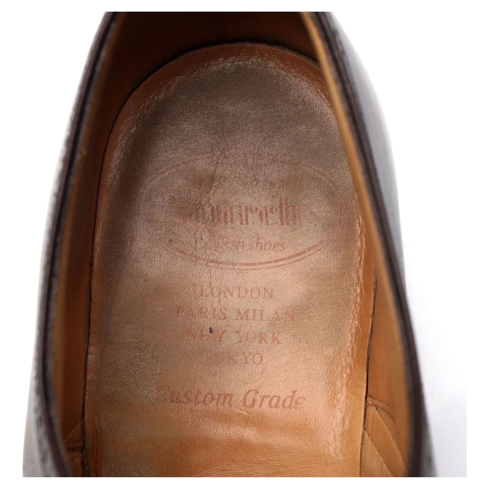 'Berlin' Dark Brown Leather Oxford Brogues UK 8.5 F