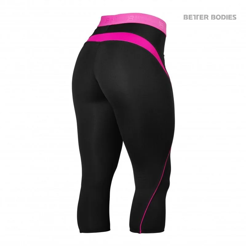 Better Bodies Fitness Curve Capri - Black-Pink