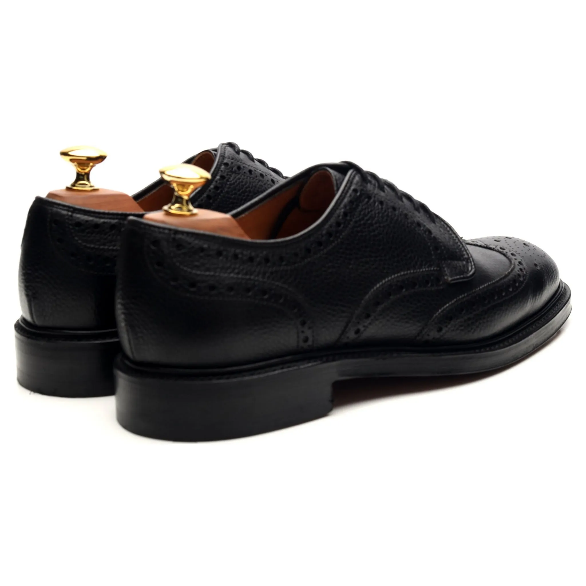 'Bexhill' Black Leather Derby Brogues UK 6 F