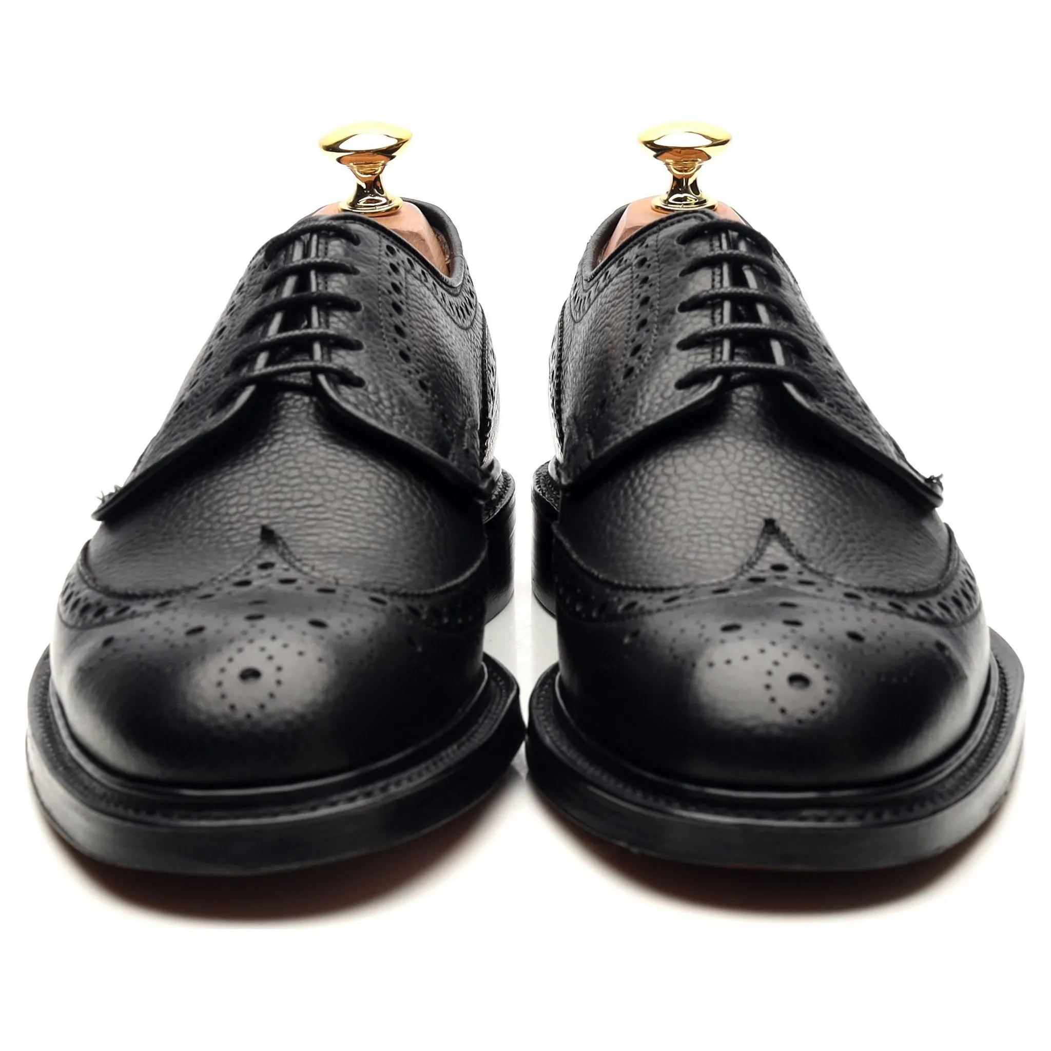 'Bexhill' Black Leather Derby Brogues UK 6 F