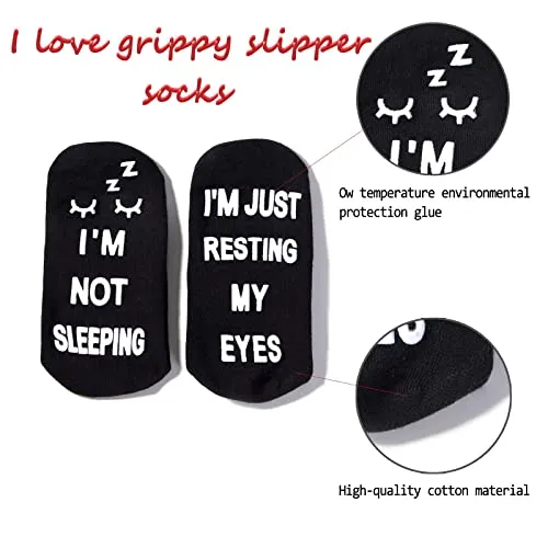 Birthday Gifts for Dad,Men Husband Grandpa Women idea Fathers Day Christmas Im Not Sleeping Just Resting My Eyes Funny socks