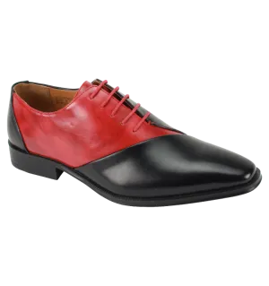 Black and Red Men's Lace-Up Dress Shoes Luxury Design