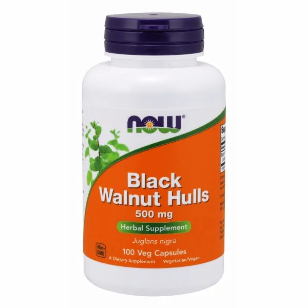 Black Walnut Hulls 100 Caps By Now Foods