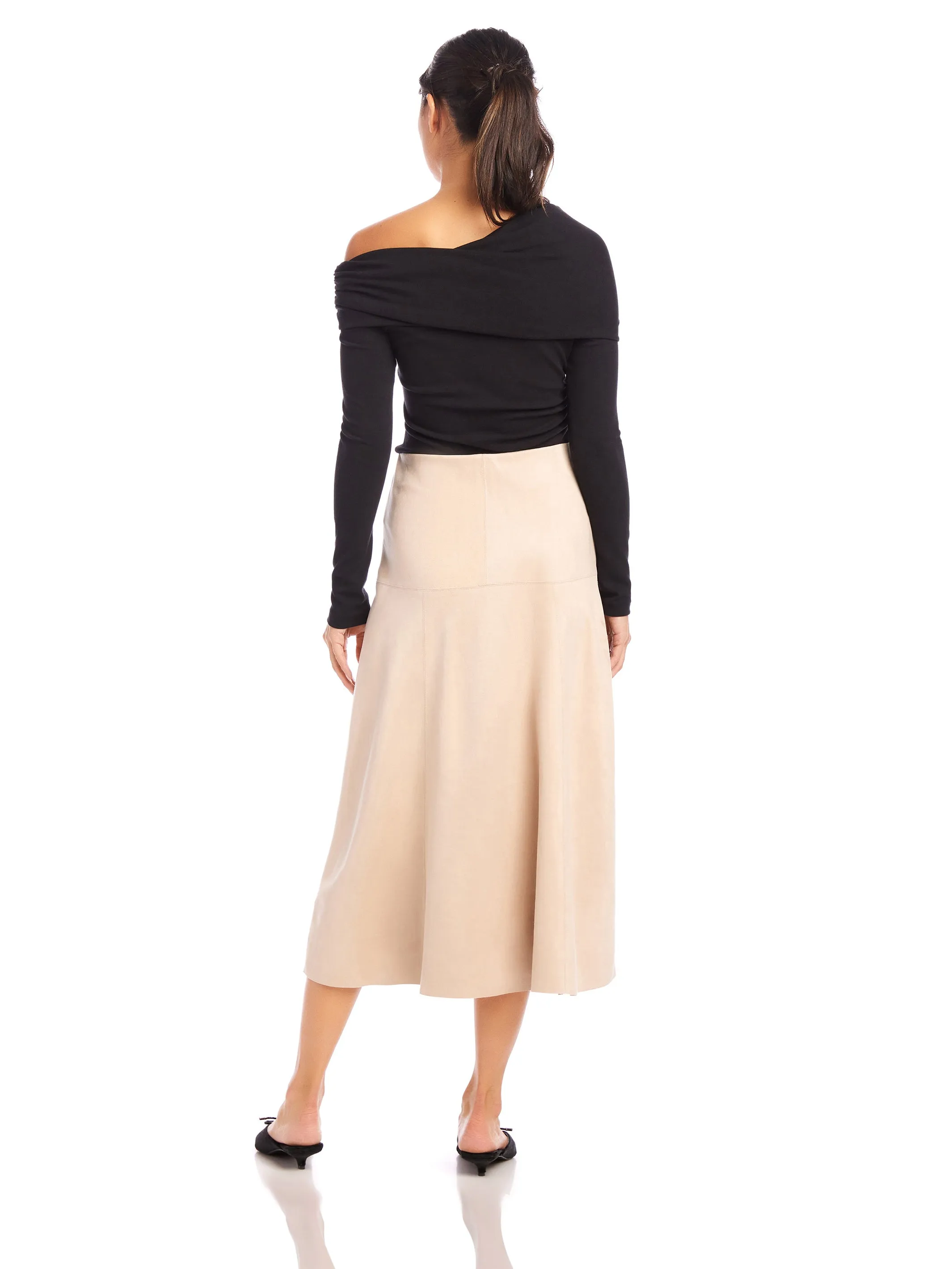 Blythe Faux Suede Midi Skirt