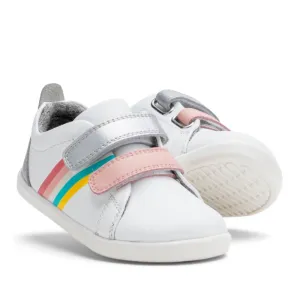 Bobux - Iwalk Grass Court Sneaker White Silver Rainbow