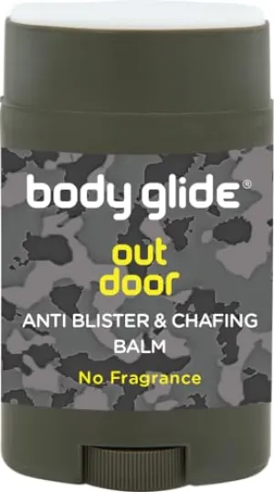 Body Glide Outdoor Anti Chafe Balm 1.5oz: Fragrance free anti chafing stick trusted in basic training, endurance sports & everyday life. Use on neck, shoulders, chest, butt, groin, thighs & feet