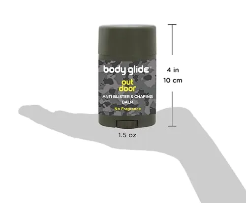 Body Glide Outdoor Anti Chafe Balm 1.5oz: Fragrance free anti chafing stick trusted in basic training, endurance sports & everyday life. Use on neck, shoulders, chest, butt, groin, thighs & feet