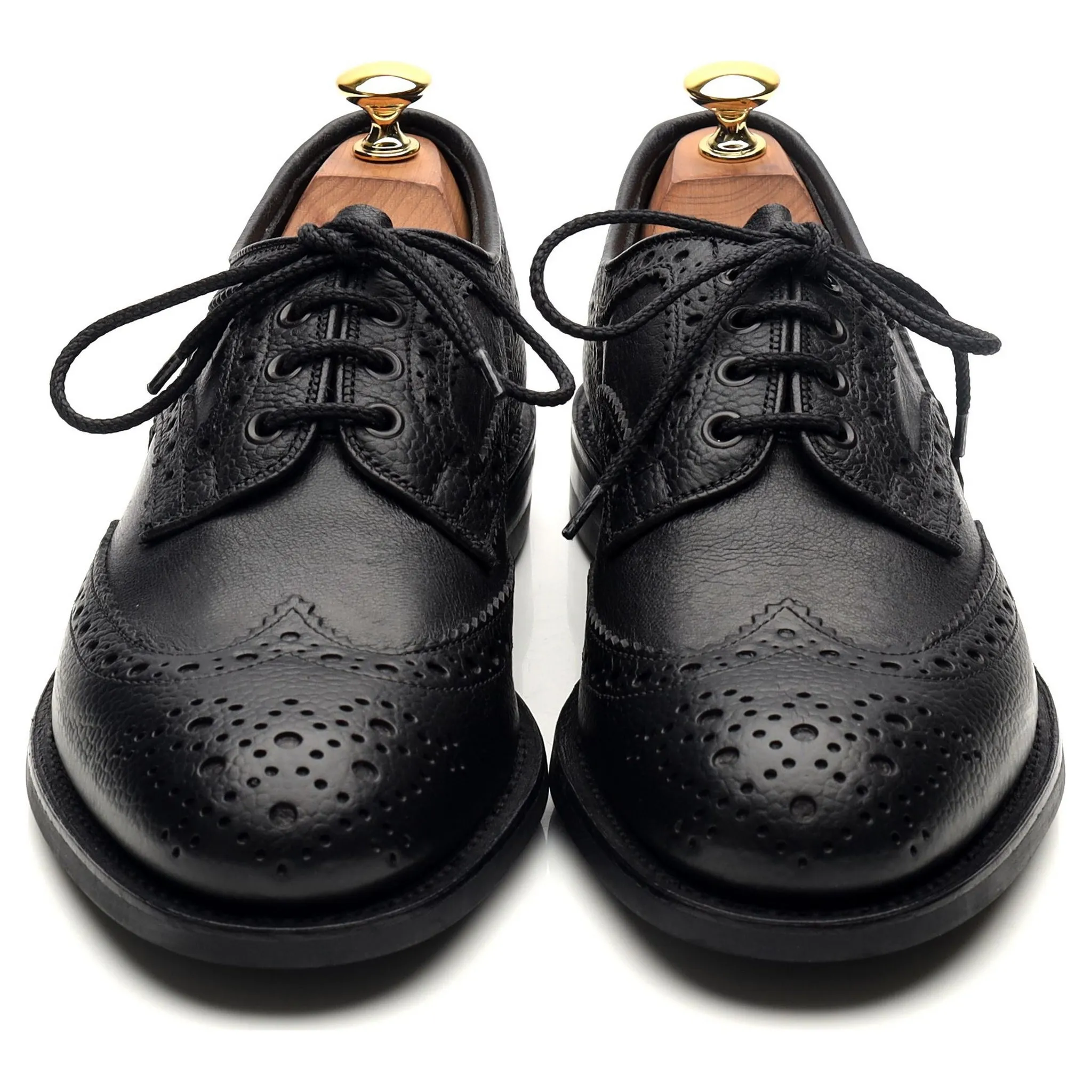 'Bowood' Black Leather Derby Brogues UK 6.5