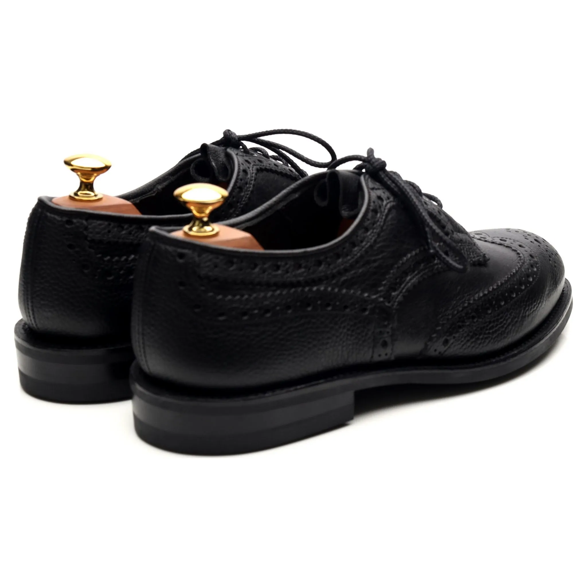 'Bowood' Black Leather Derby Brogues UK 6.5