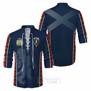 Boyd Tartan Ghillie Kilt Shirt with Family Crest and Lion Rampant Vibes Sport Style