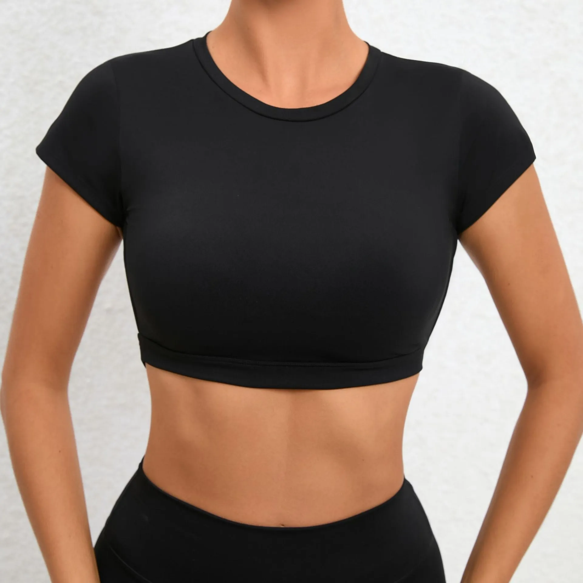 Braless padded nude yoga tops