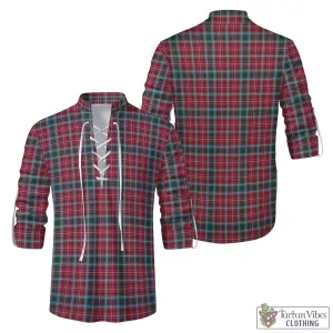 British Columbia Province Canada Tartan Men's Scottish Traditional Jacobite Ghillie Kilt Shirt