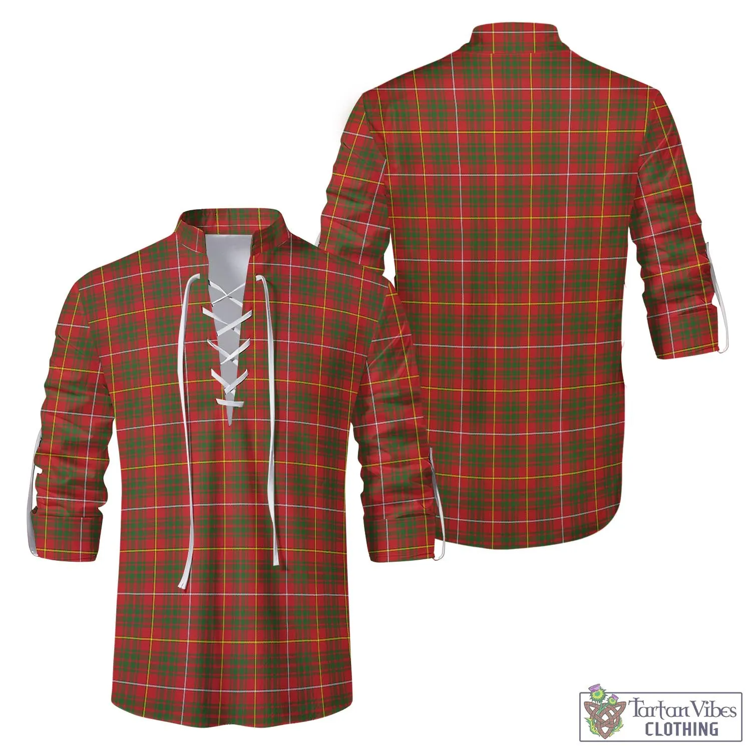 Bruce Modern Tartan Men's Scottish Traditional Jacobite Ghillie Kilt Shirt