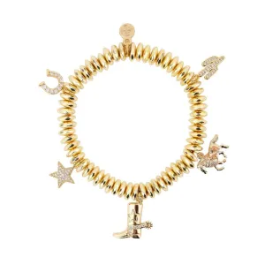 BuDhaGirl | Marfa Beaded Bracelet in Gold