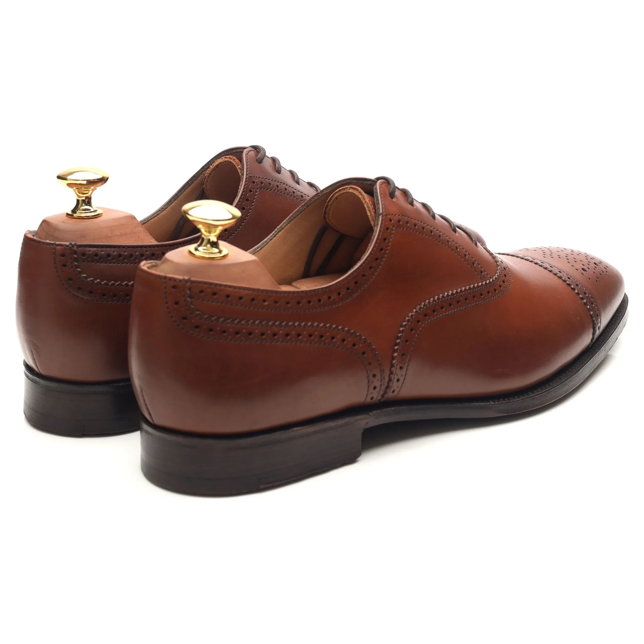 'Chatham 2' Brown Leather Oxford Semi Brogues UK 9 EE