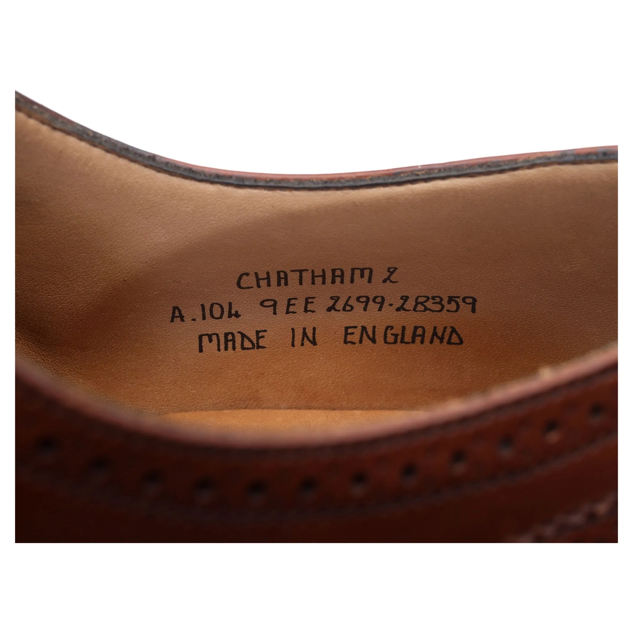 'Chatham 2' Brown Leather Oxford Semi Brogues UK 9 EE