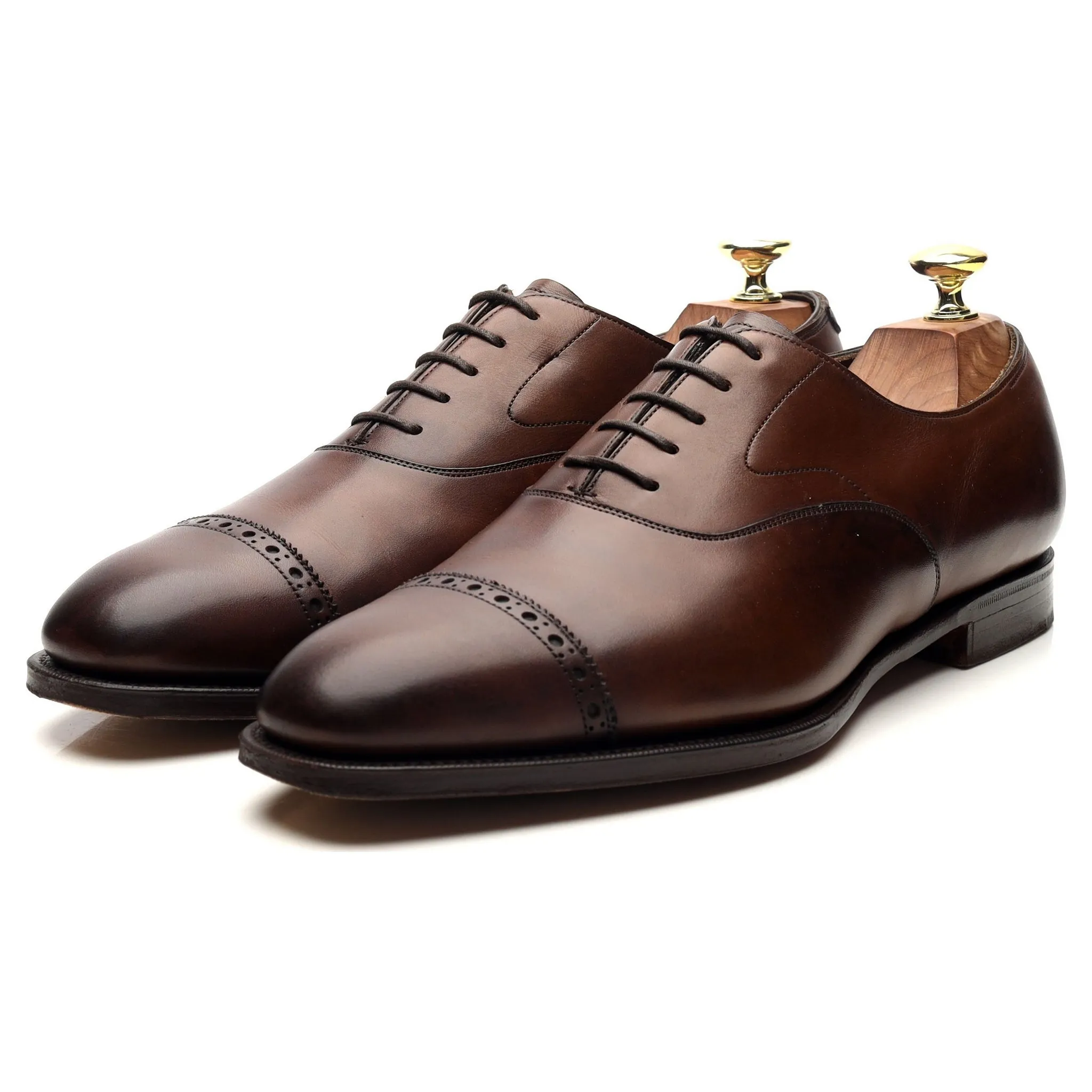 'Churchill' Dark Brown Leather Oxford UK 8.5 E