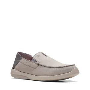 Clarks Men's Gorwin Step - Light Grey Nubuck