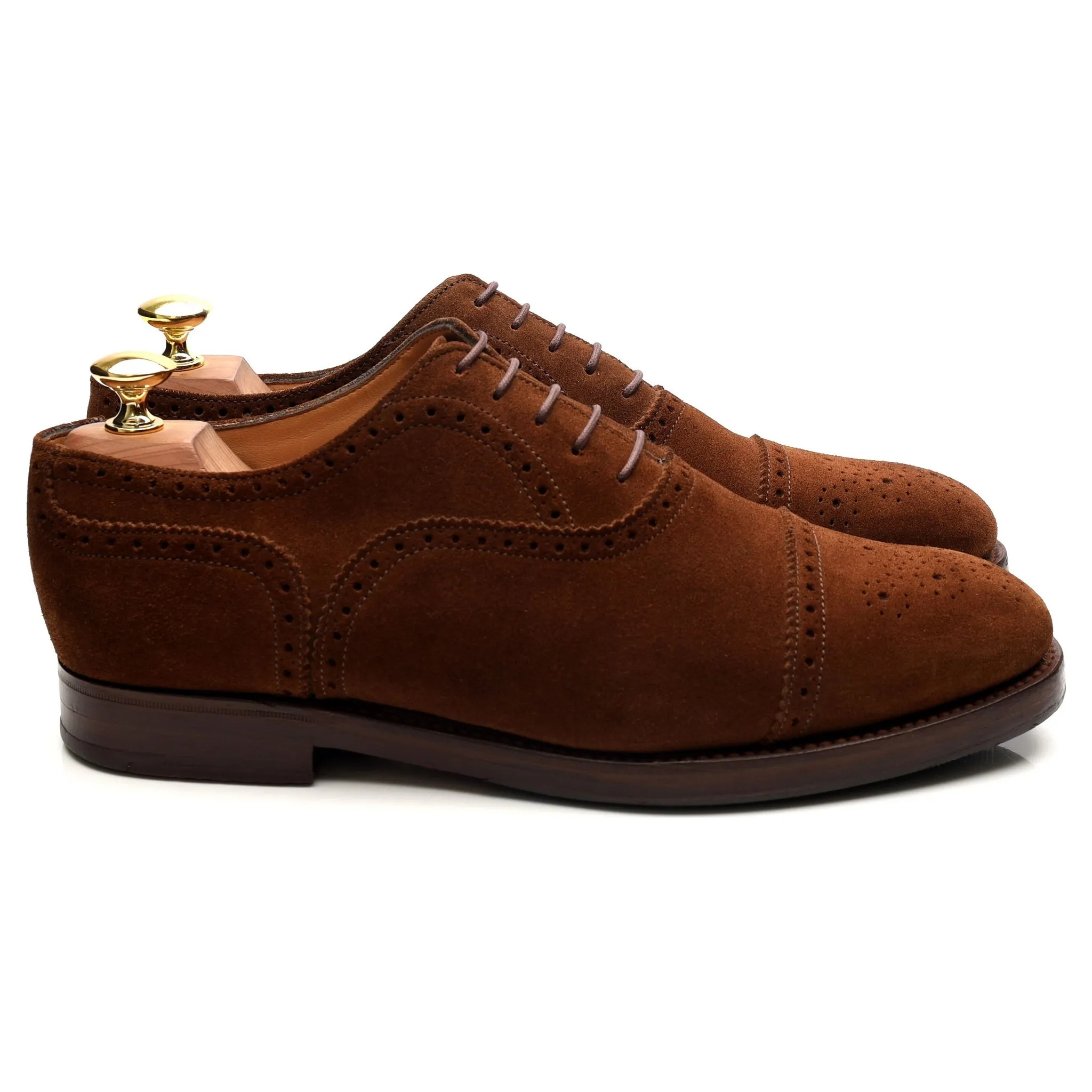 'Cranford 2' Brown Suede Oxford Semi Brogues UK 7.5 G