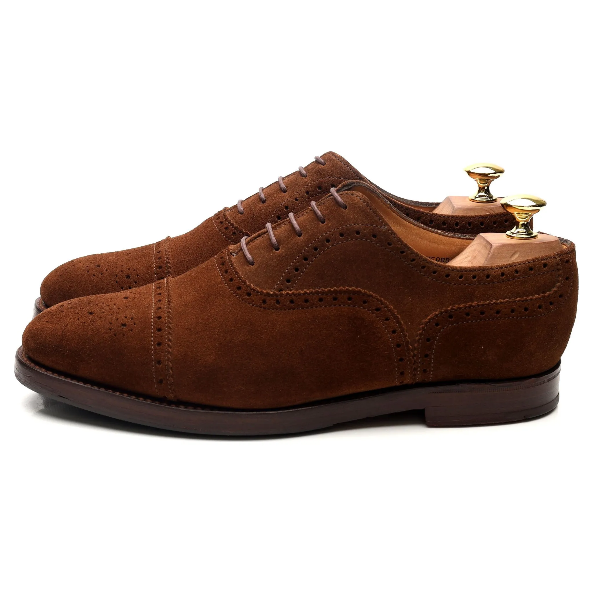 'Cranford 2' Brown Suede Oxford Semi Brogues UK 7.5 G