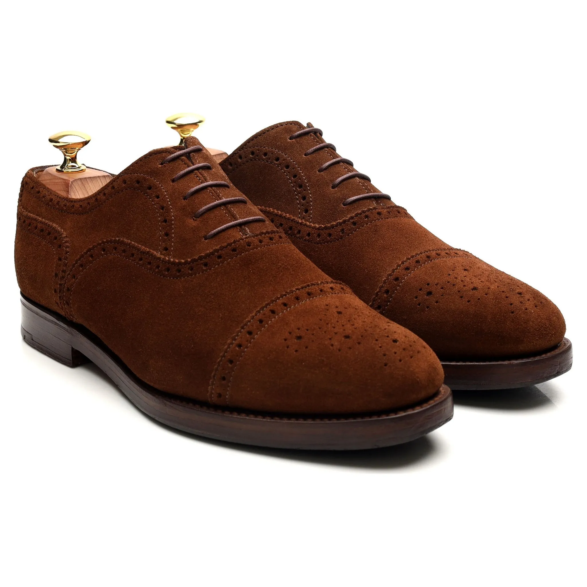 'Cranford 2' Brown Suede Oxford Semi Brogues UK 7.5 G